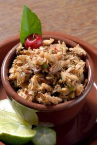 Cascinha de Siri ist eine Krebsspezialität aus Bahia. Sie wird meist wie Tapas serviert.